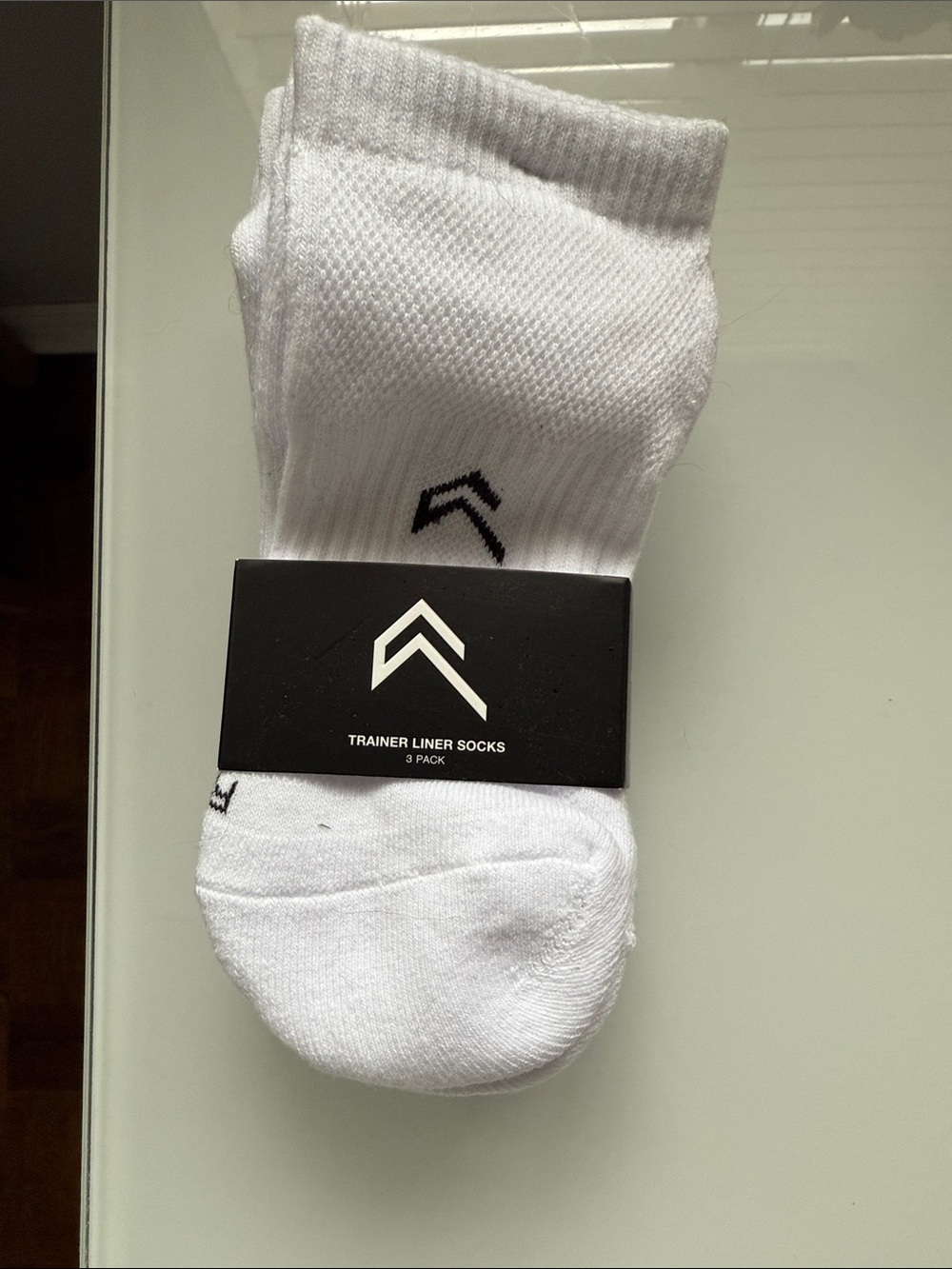 Oner Active White Trainer Liner Socks - 3 Pack